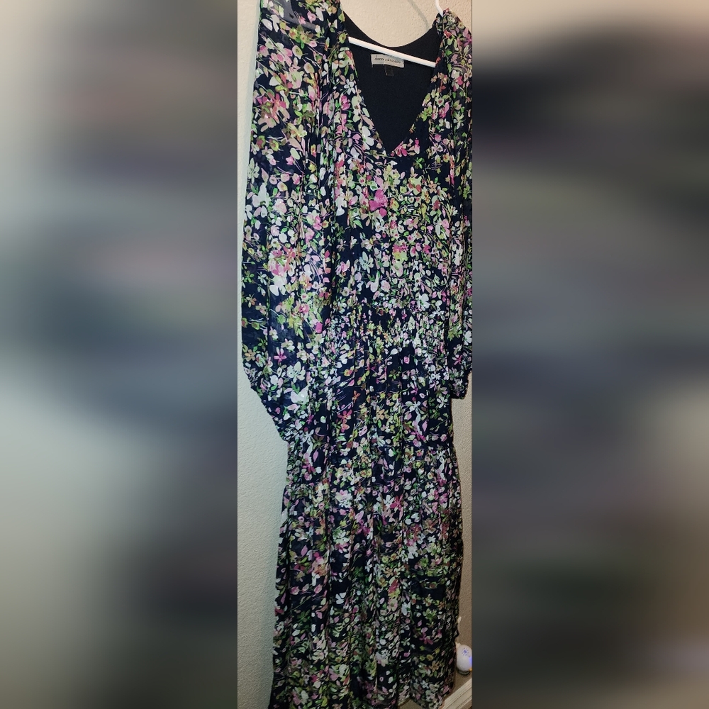 Danny & Nicole Navy Blue Dress